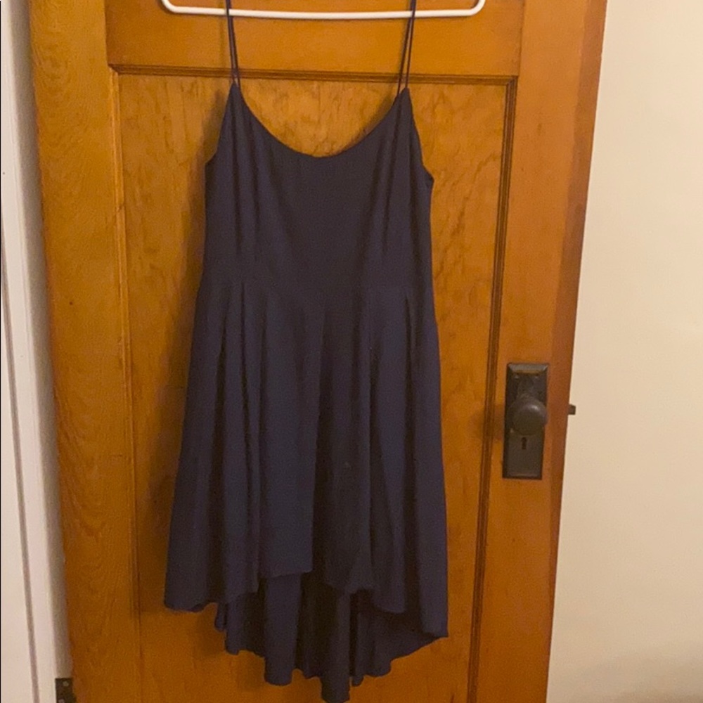Hi lo navy dress